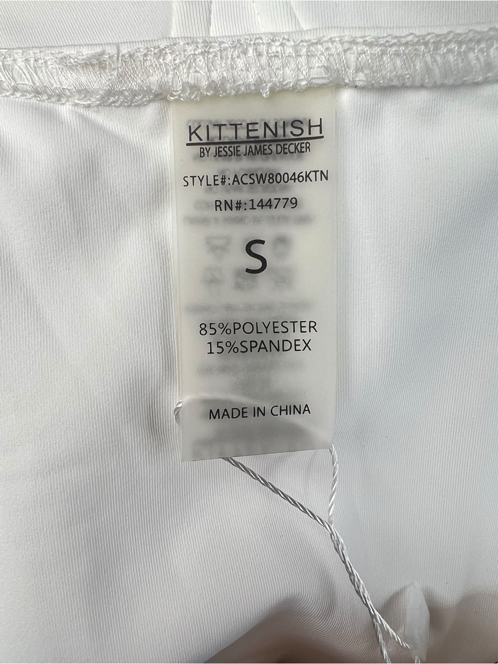 Kittenish Pool Girl Belted One Piece White Gold Toned Hardware Size Small NWT - Picture 11 of 12